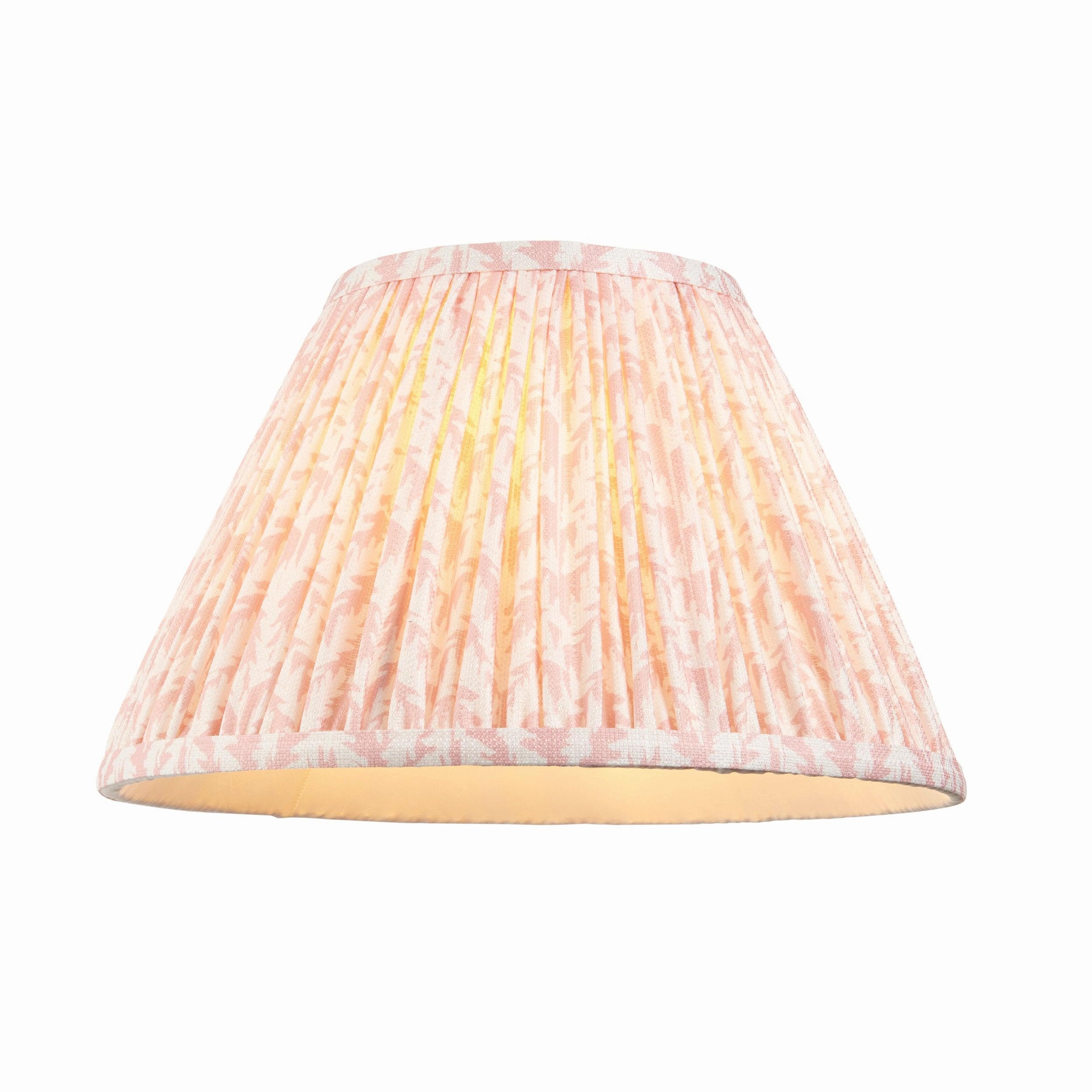 Burley Rechargeable Brass Floor Lamp & Leaf 30cm Peachy Keen Shade