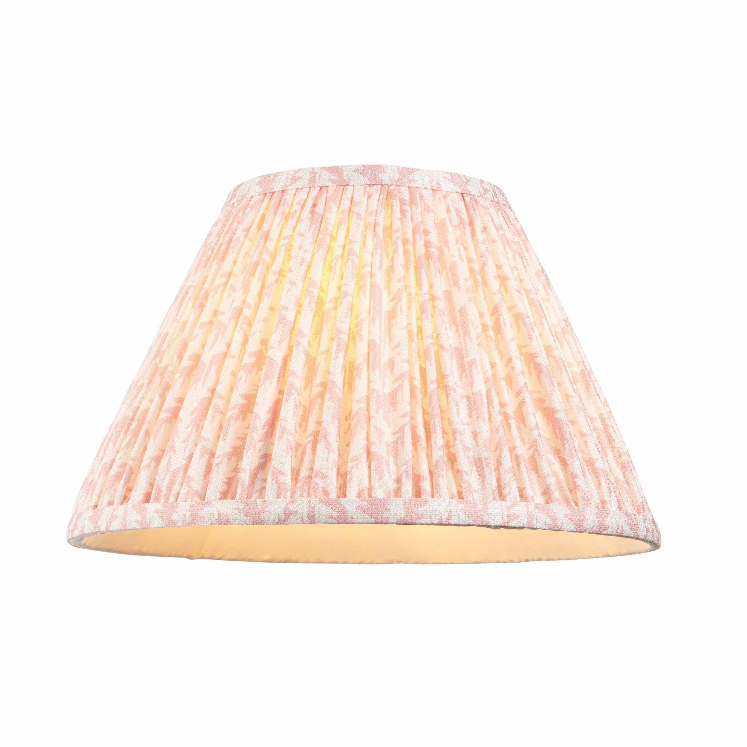 Burley Rechargeable Brass Floor Lamp & Leaf 30cm Peachy Keen Shade