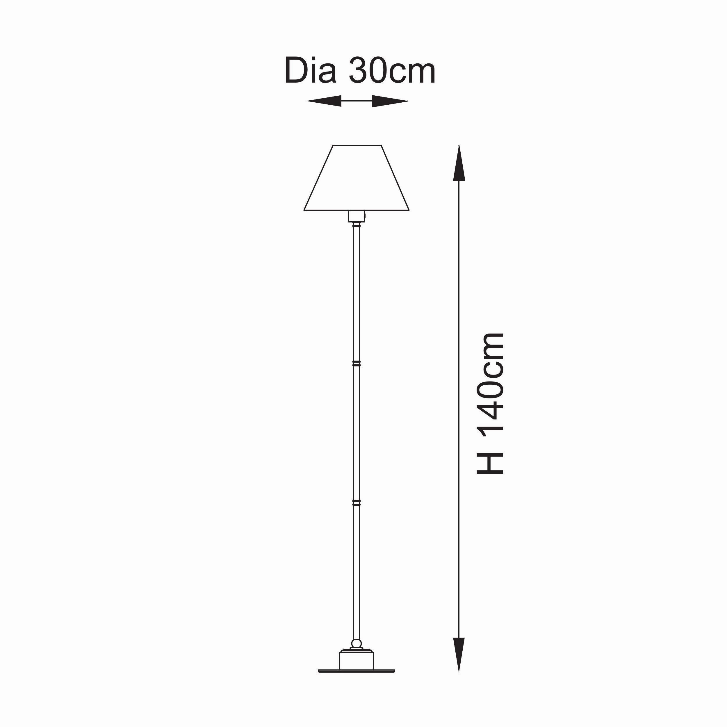 Burley Rechargeable Brass Floor Lamp & Zigzag 30cm Cotswold Green Shade