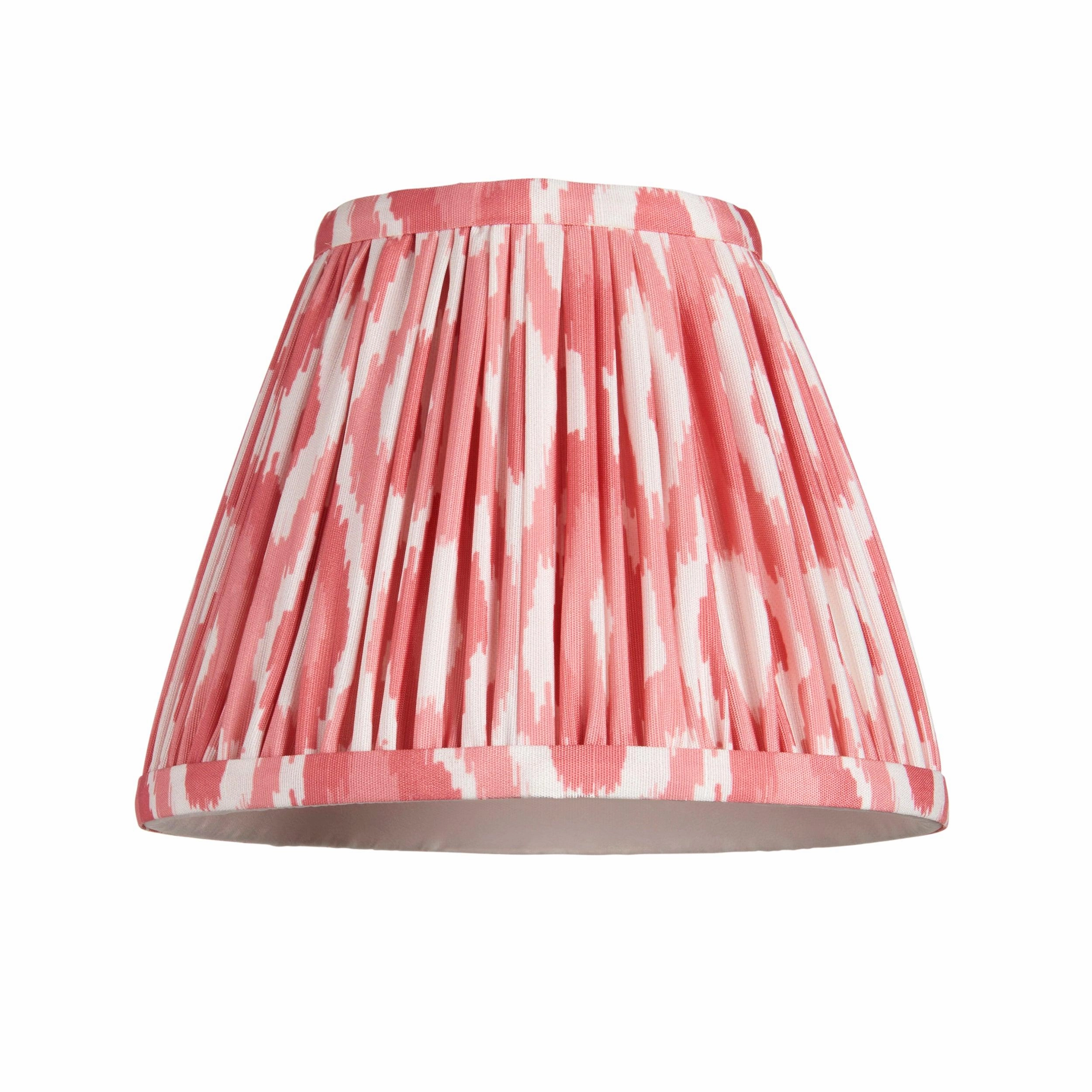 Burley Rechargeable Brass Wall Light & Ikat 16cm Coral Pink Shade