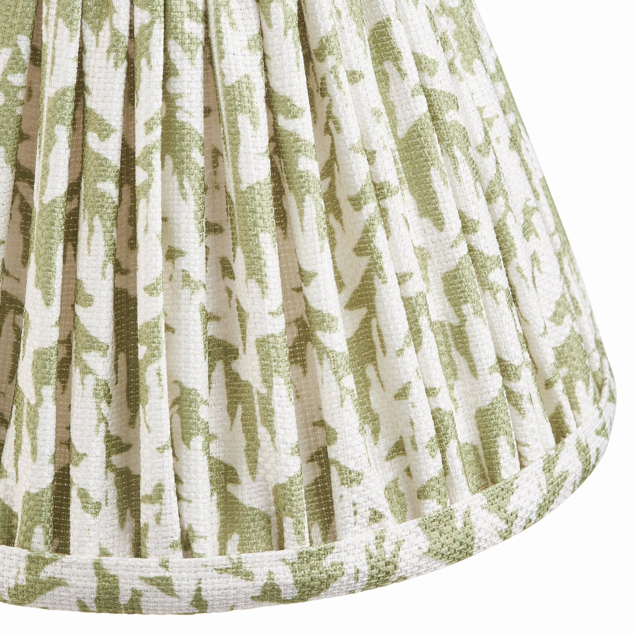 Burley Rechargeable Brass Wall Light & Leaf 16cm Herb Garden Green Shade
