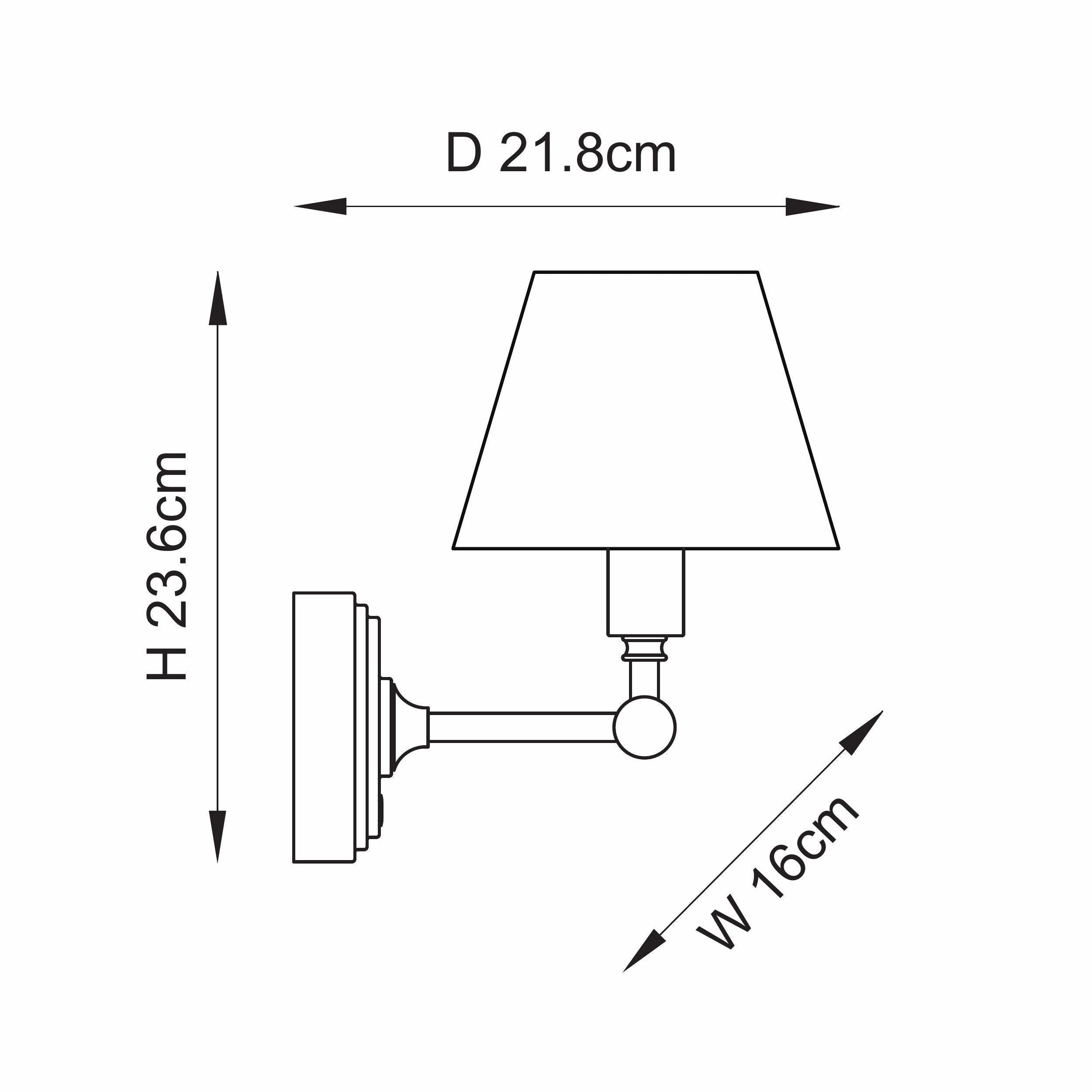Burley Rechargeable Brass Wall Light & Leaf 16cm Shell Bay Blue Shade