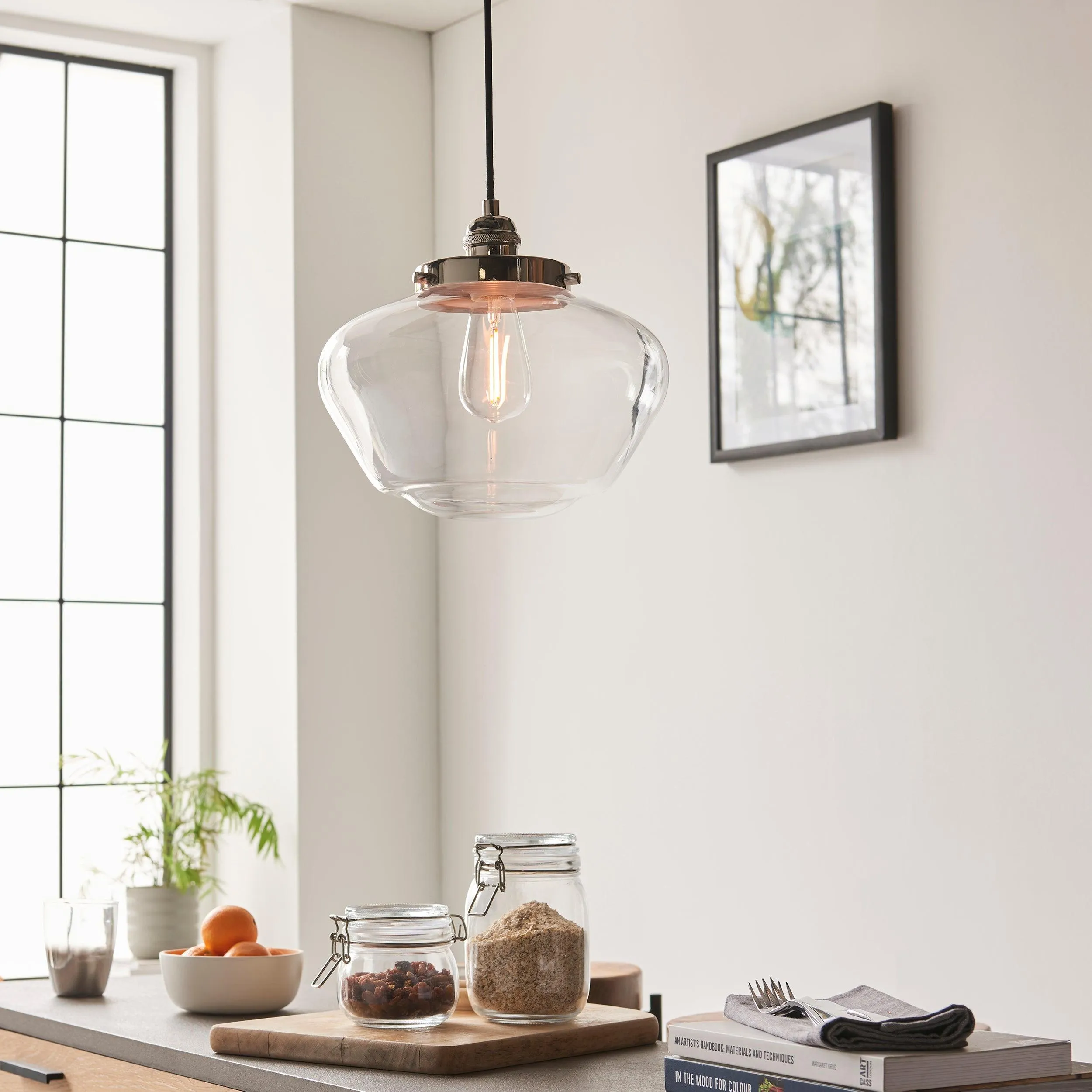 Camberley Nickel Pendant Light - Open Box flush mount ceiling fixture