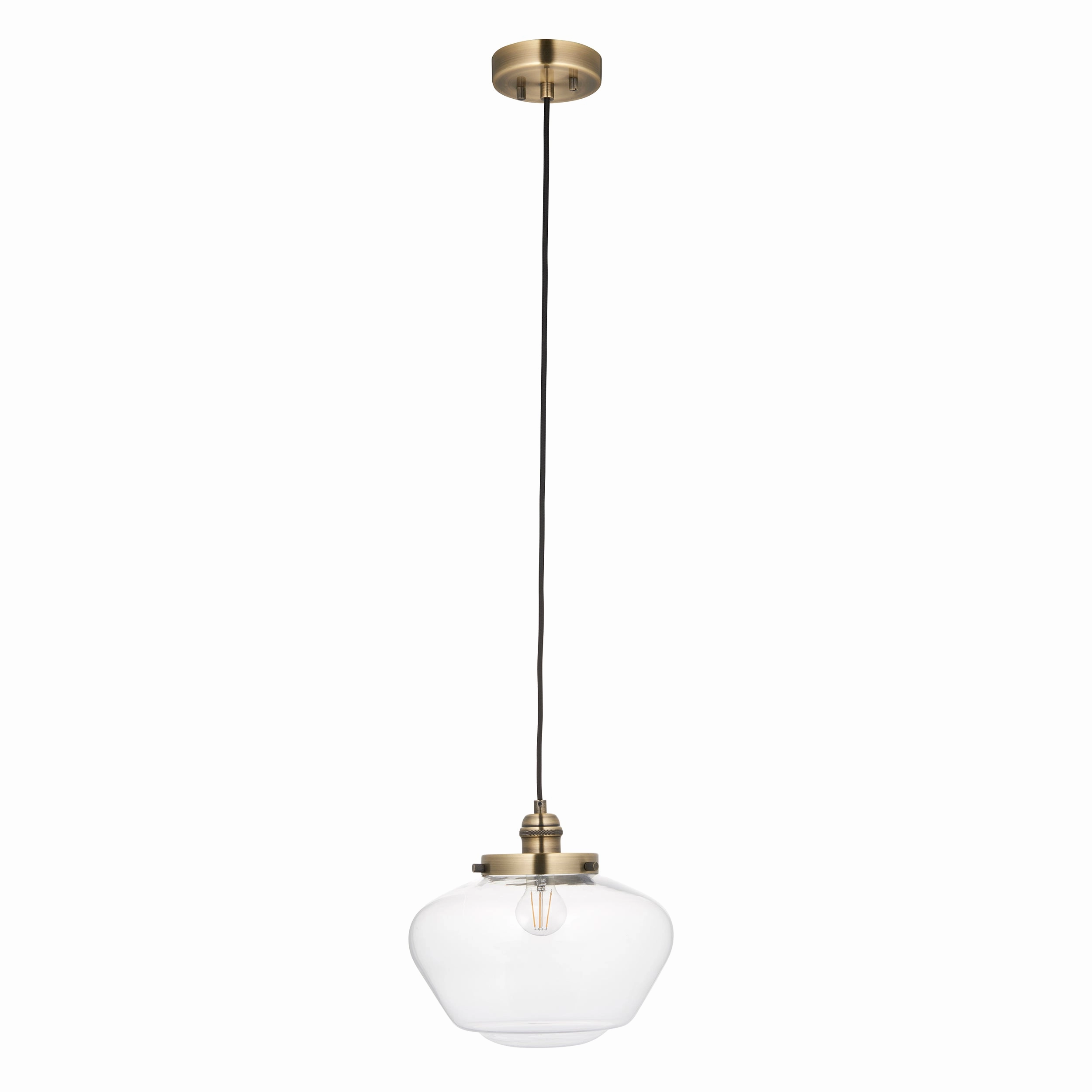 Camberley Brass School House Pendant Ceiling Light