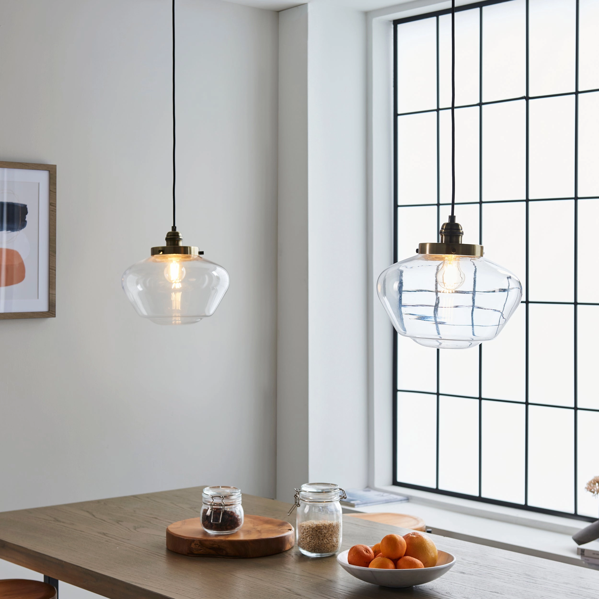 Camberley Brass School House Pendant Ceiling Light