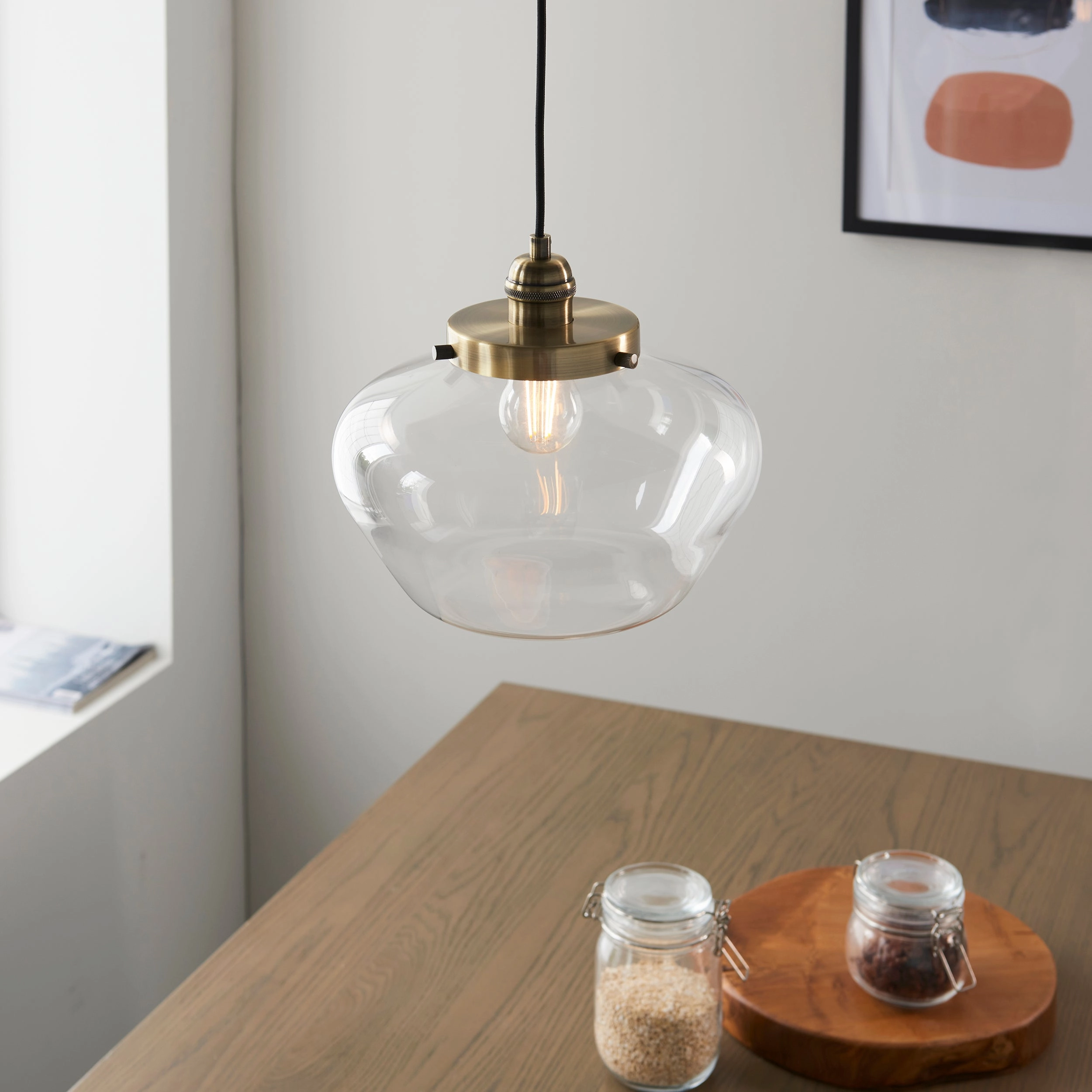 Camberley Brass School House Pendant Ceiling Light