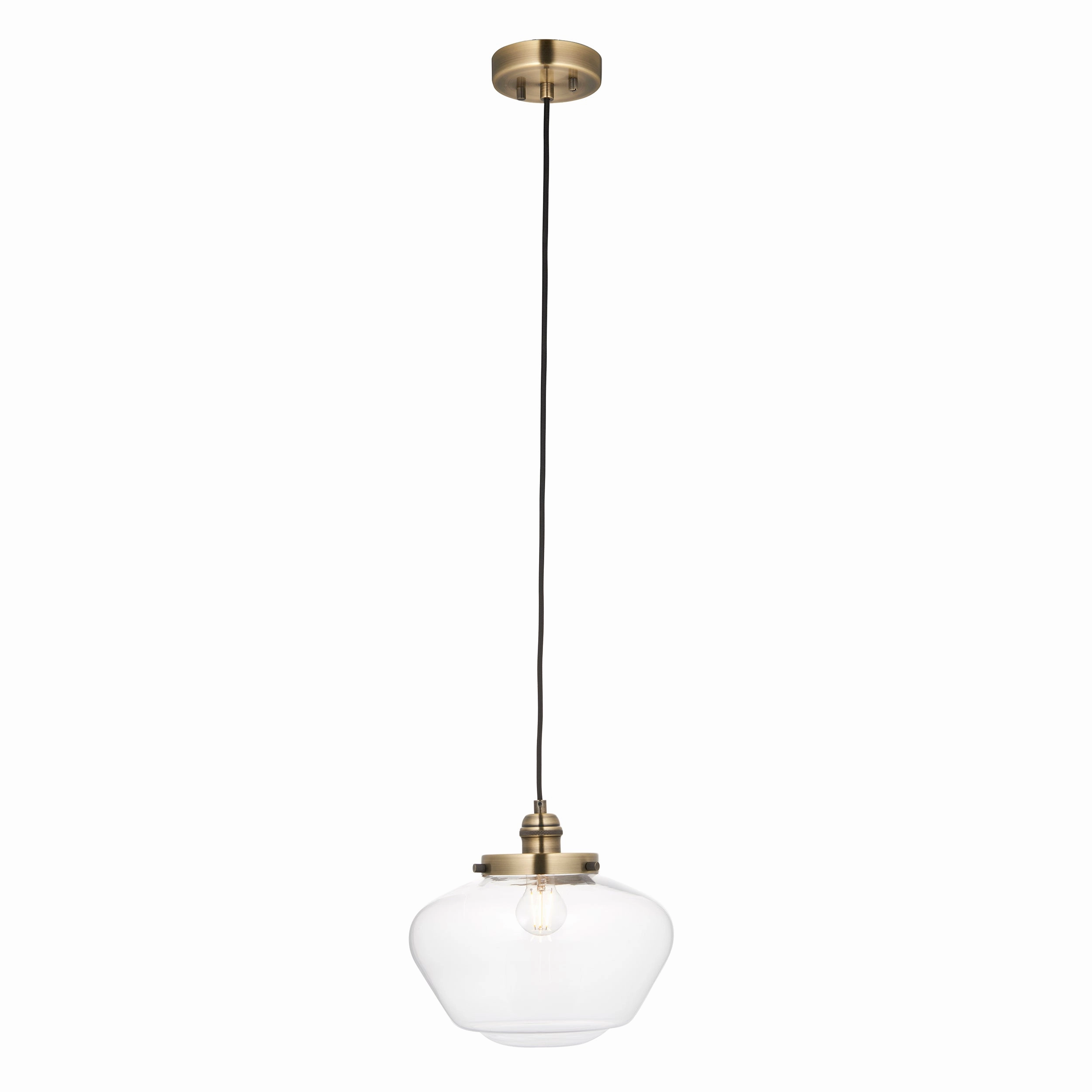 Camberley Brass School House Pendant Ceiling Light
