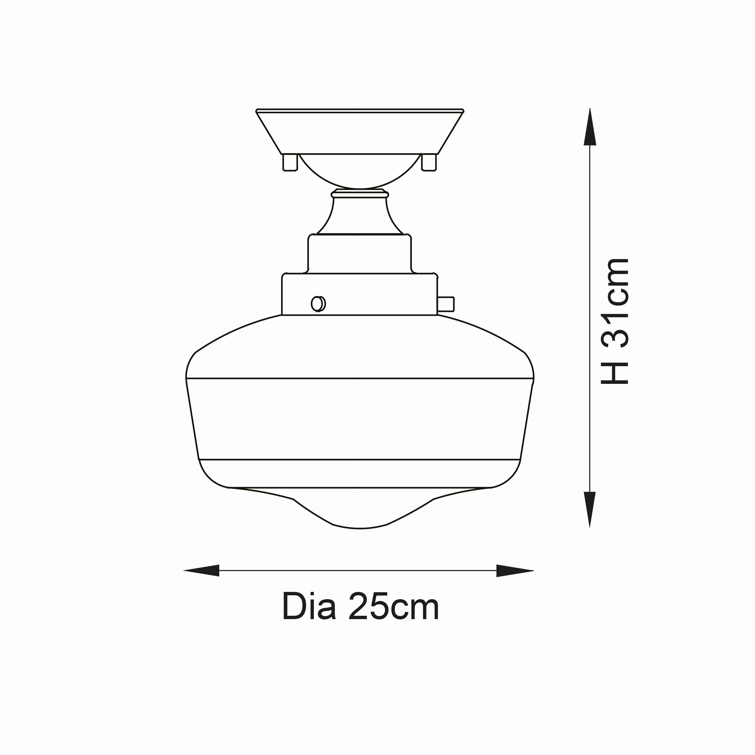Camberley Nickel School House Semi Flush Ceiling Light