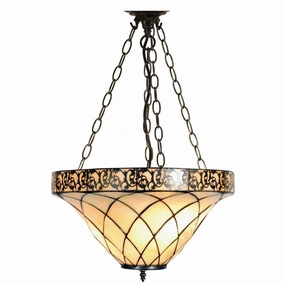 Cambridge Medium Inverted Tiffany Ceiling Light recessed ceiling spot lamp