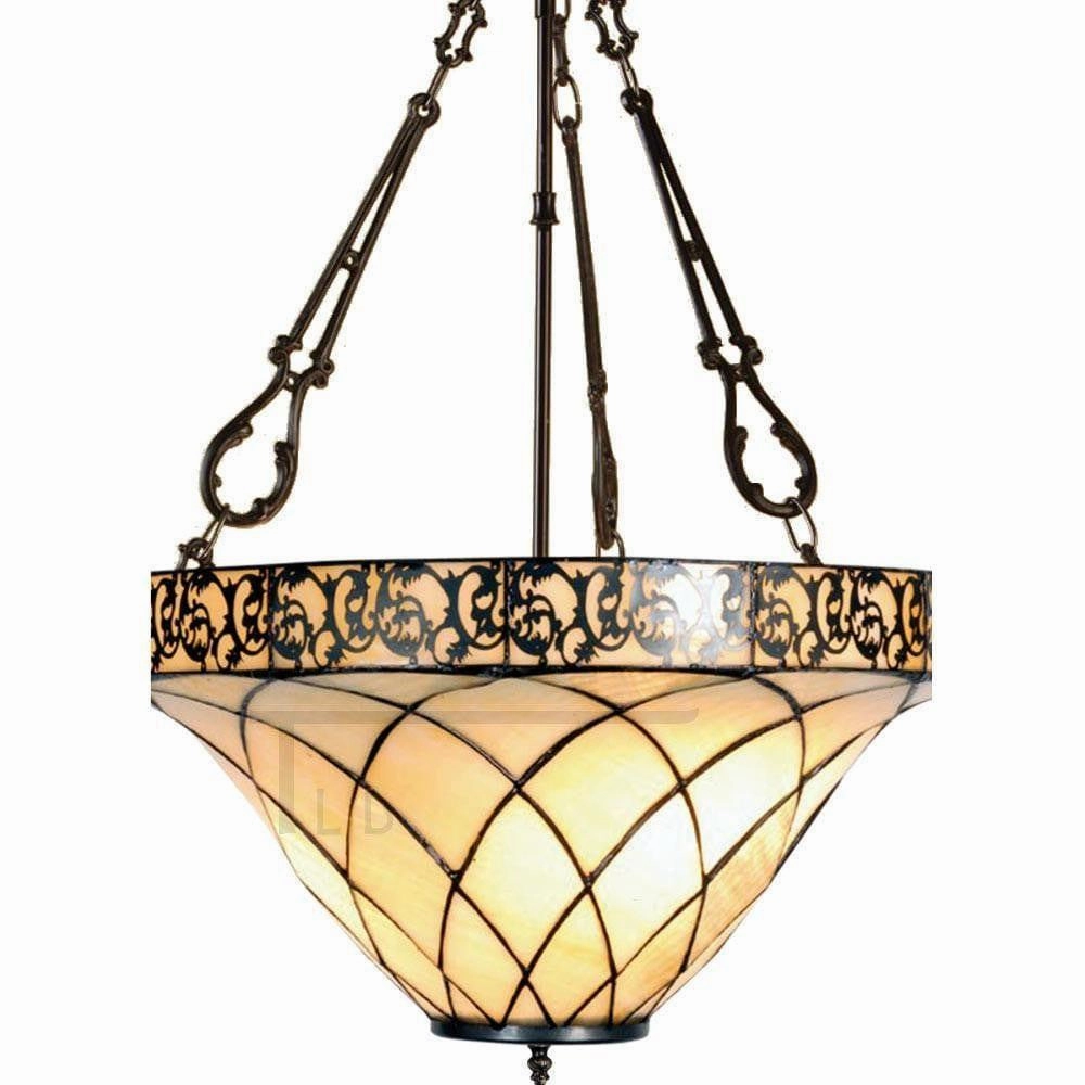 Cambridge Medium Inverted Tiffany Ceiling Light (fancy chain) recessed ceiling spot lamp