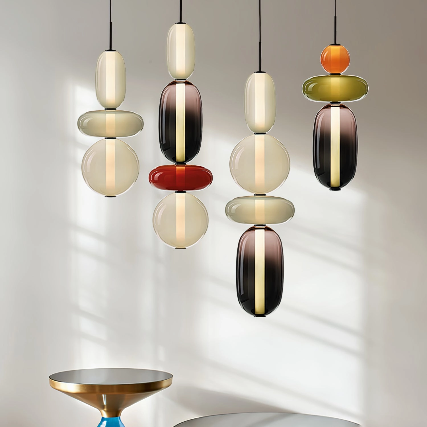 Candied Glass Combo Pendant Light