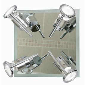 Cara Chrome Finish 4 Light Bathroom Ceiling Spotlight white ceiling lamp