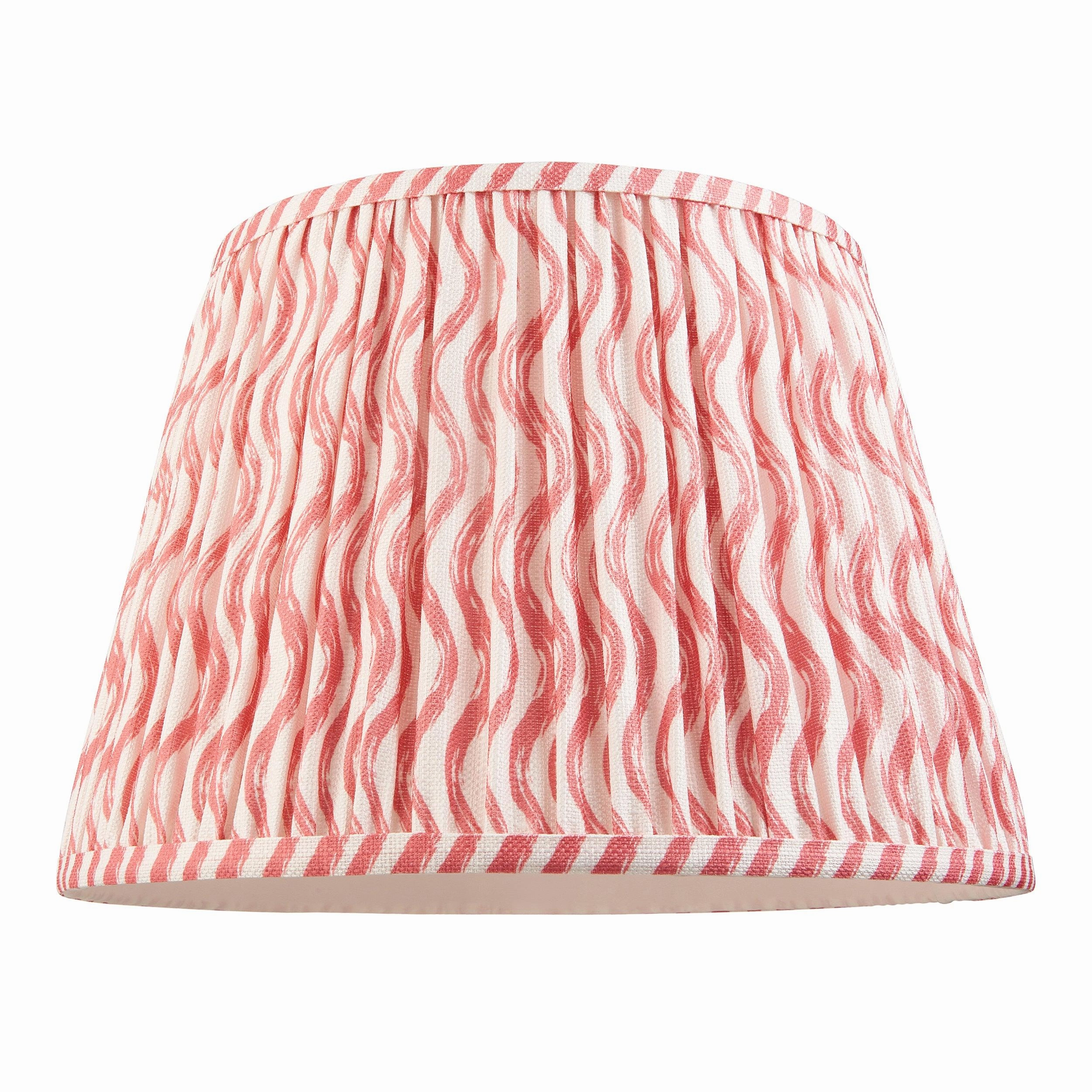 Carnaby Blue Floor Lamp & Ripple 35cm Coral Pink Shade