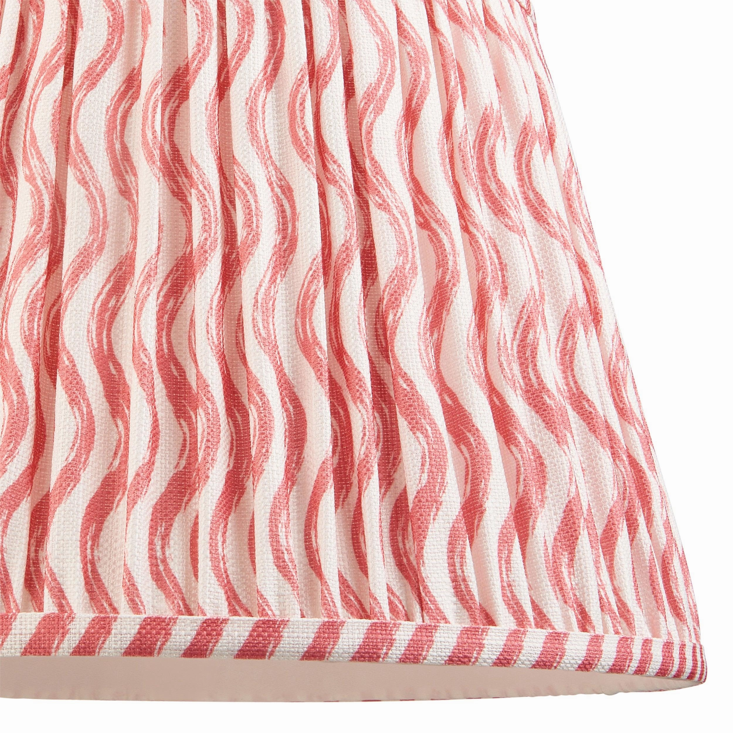 Carnaby Blue Floor Lamp & Ripple 35cm Coral Pink Shade