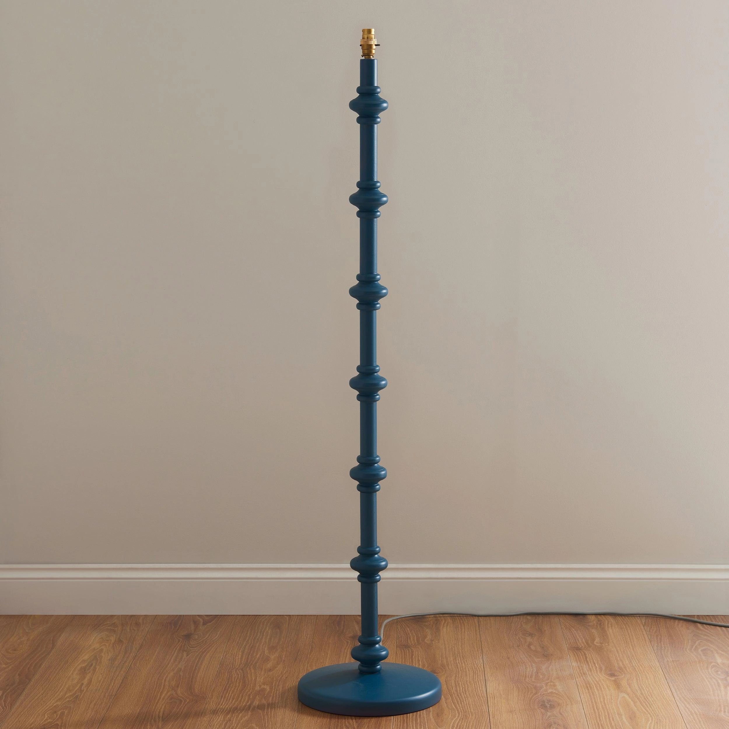 Carnaby Blue Wooden Floor Lamp Base