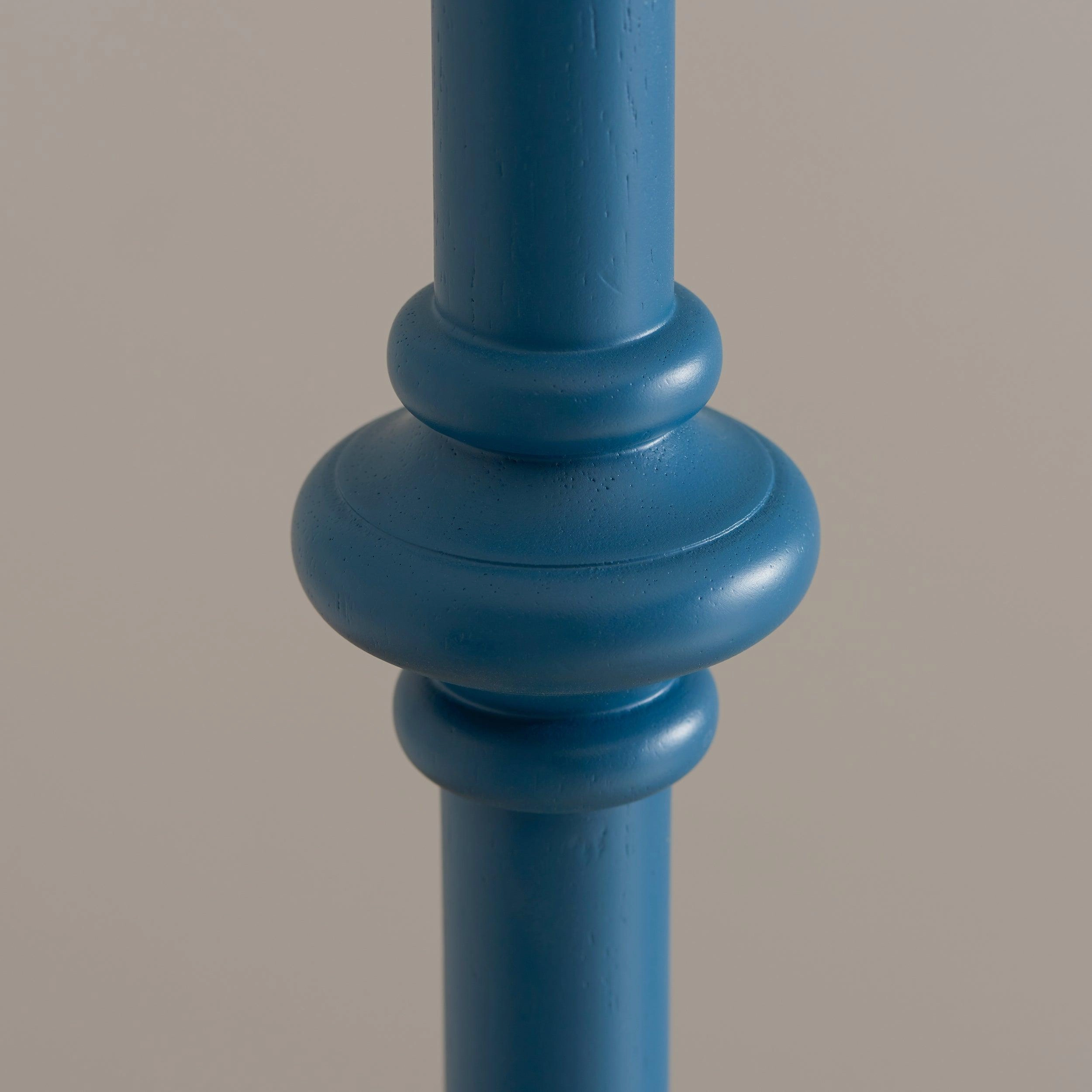 Carnaby Blue Wooden Floor Lamp Base