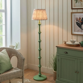 Carnaby Green Floor Lamp & Ikat 35cm Neutral Shade creative lampshade design