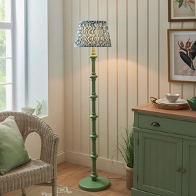Carnaby Green Floor Lamp & Ripple 35cm Marlin Blue Shade creative lampshade design