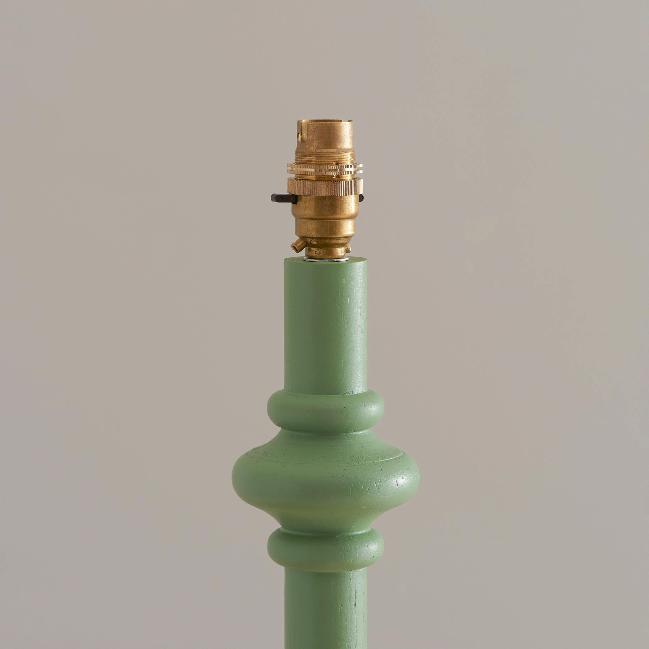 Carnaby Green Floor Lamp & Zigzag 35cm Cotswold Green Shade