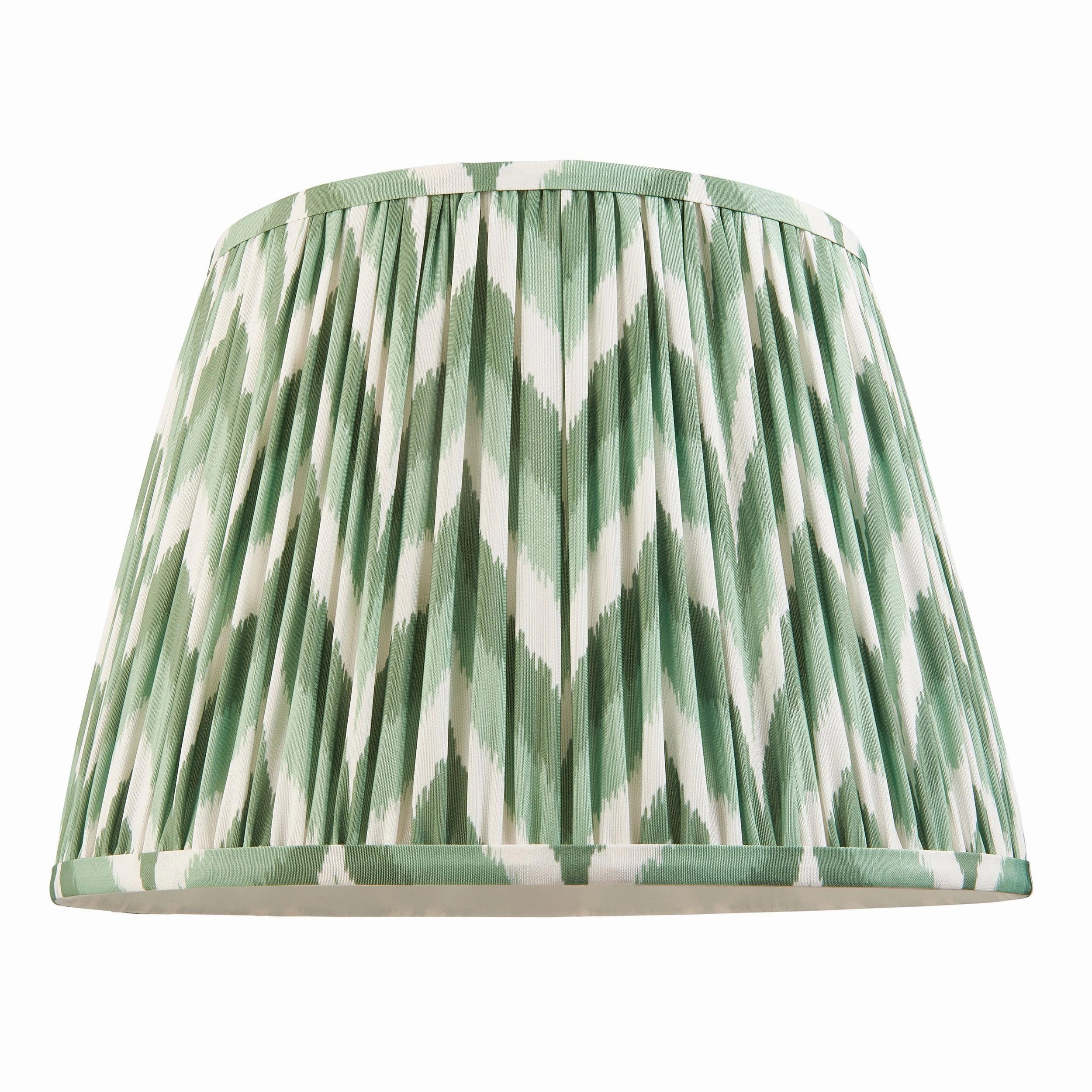 Carnaby Green Floor Lamp & Zigzag 35cm Cotswold Green Shade