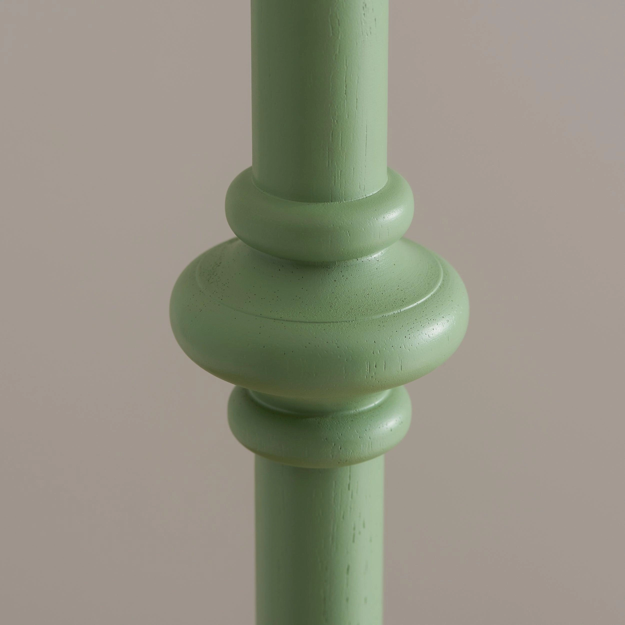 Carnaby Green Floor Lamp & Zigzag 35cm Cotswold Green Shade