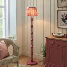 Carnaby Pink Floor Lamp & Ikat 35cm Coral Pink Shade creative lampshade design