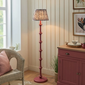 Carnaby Pink Floor Lamp & Ikat 35cm Pearl Grey Shade creative lampshade design