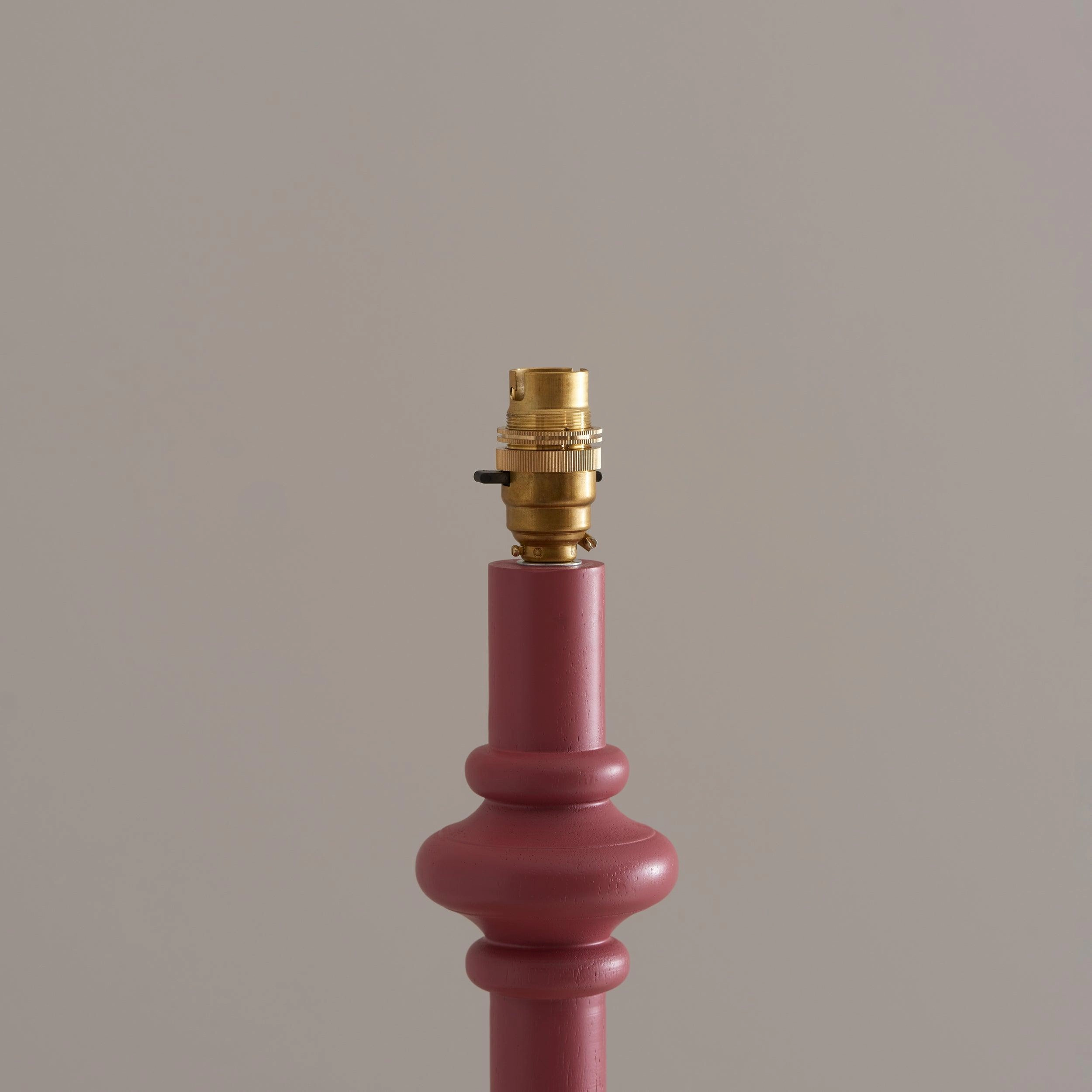 Carnaby Pink Floor Lamp & Ripple 35cm Pearl Grey Shade