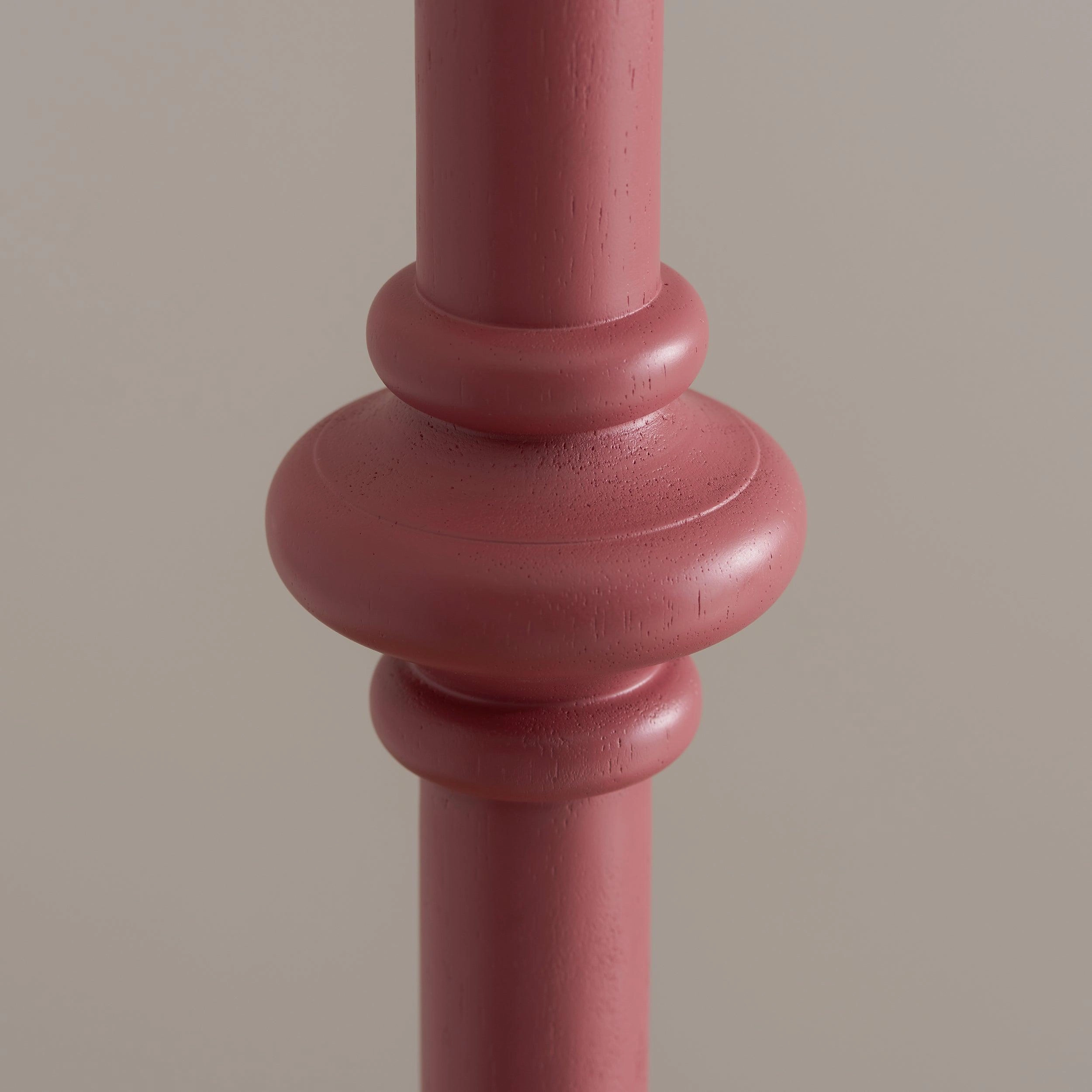 Carnaby Pink Floor Lamp & Zigzag 35cm Apricot Orange Shade