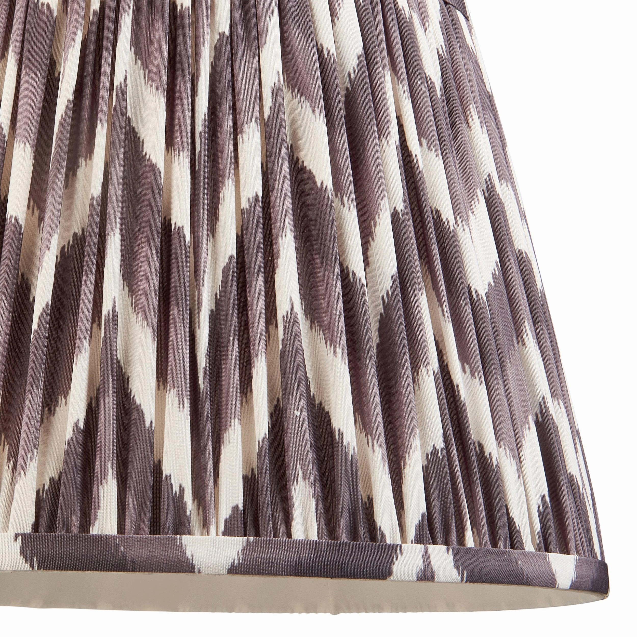 Carnaby Pink Floor Lamp & Zigzag 35cm Pearl Grey Shade