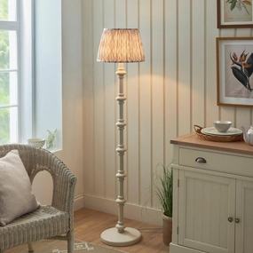 Carnaby White Floor Lamp & Ikat 35cm Neutral Shade creative lampshade design