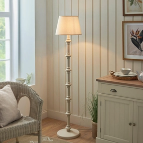 Carnaby White Floor Lamp & Ivy 35cm Vintage White Shade creative lampshade design
