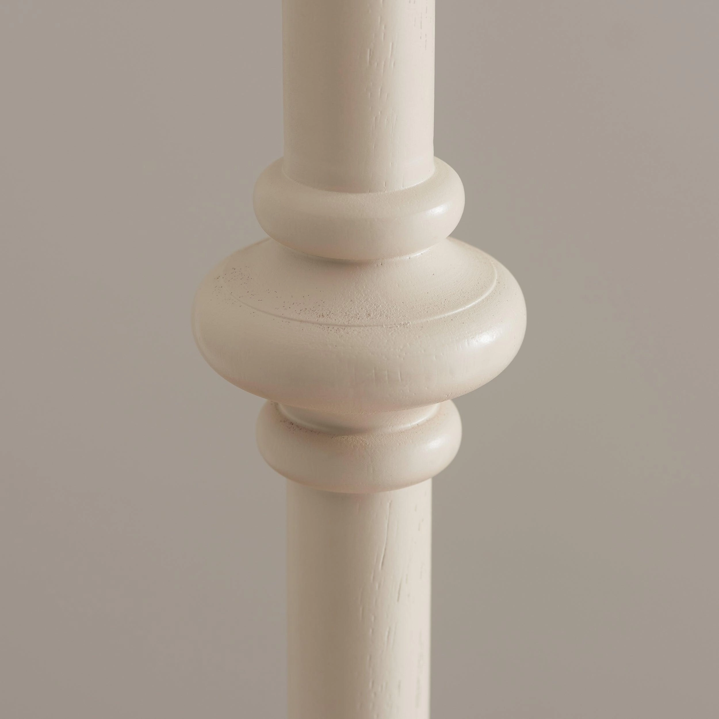 Carnaby White Floor Lamp & Zigzag 35cm Apricot Orange Shade