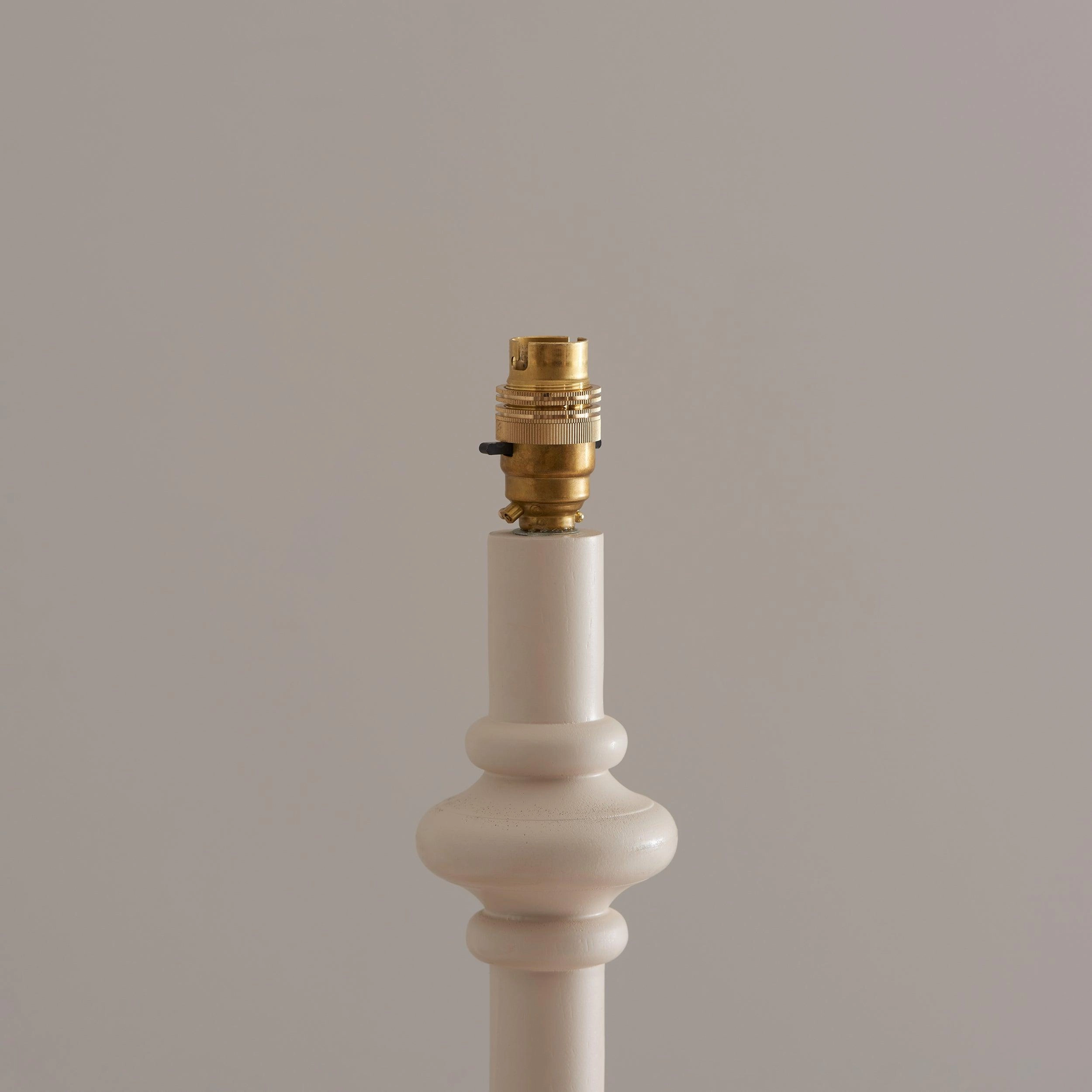 Carnaby White Wooden Floor Lamp & Zigzag 40cm Cotswold Green Shade