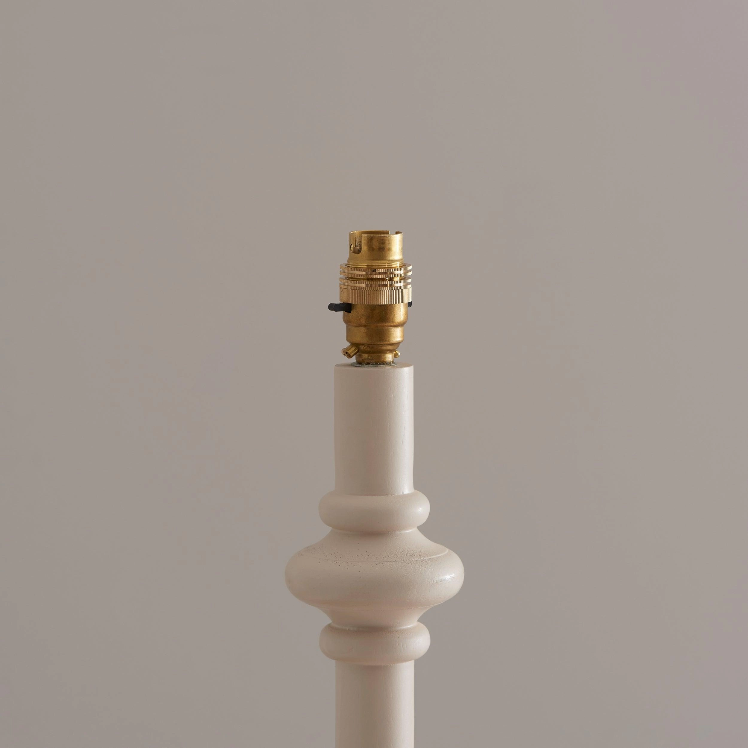 Carnaby White Wooden Floor Lamp Base