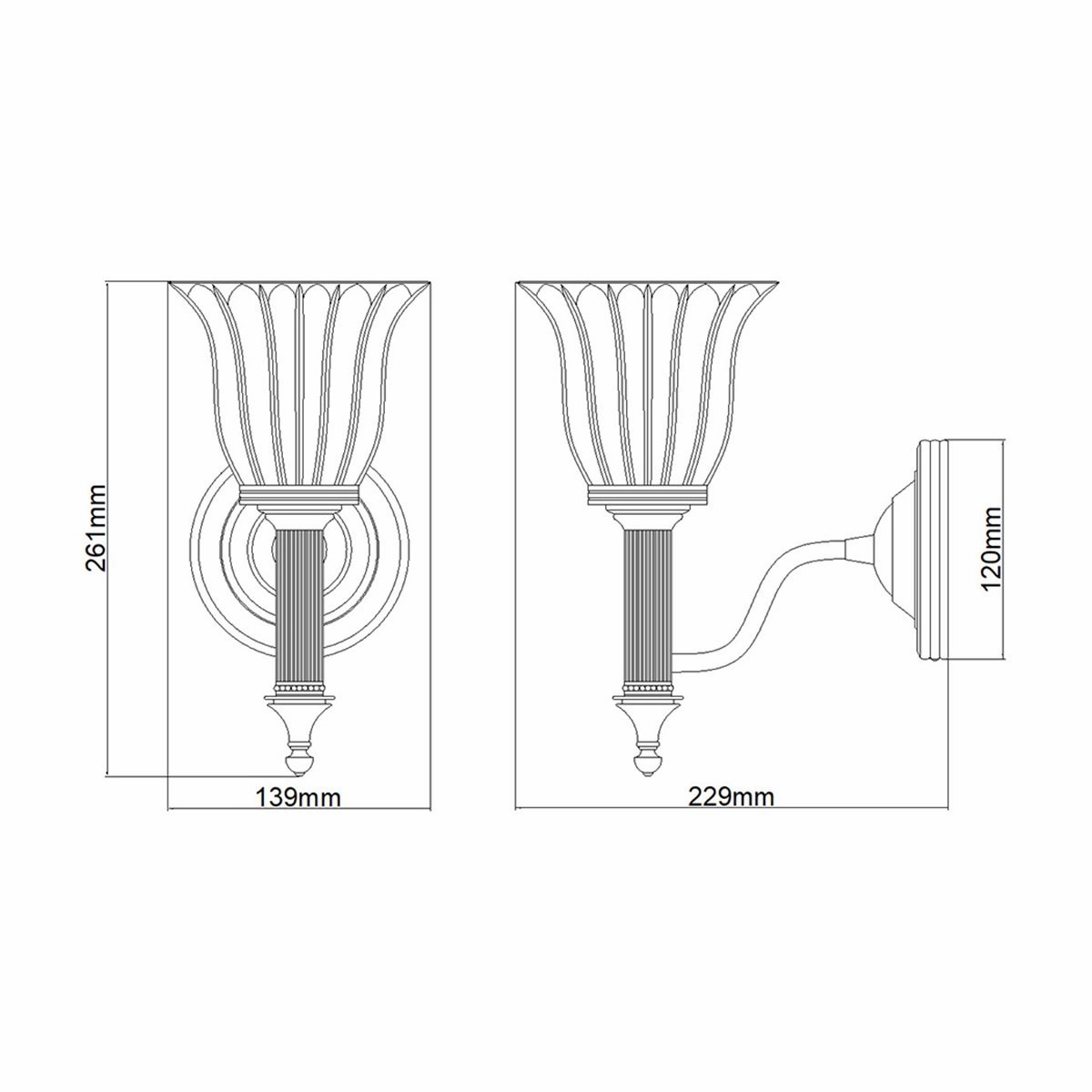 Carroll Polished Chrome Bathroom Wall Light