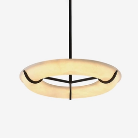 Carve Alabaster Pendant Light minimalist reading light