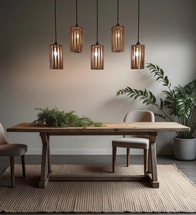 Casa Brown 5 Series Hanging Lamp (BULB NOT INCLUDED) decorative ceiling fixture