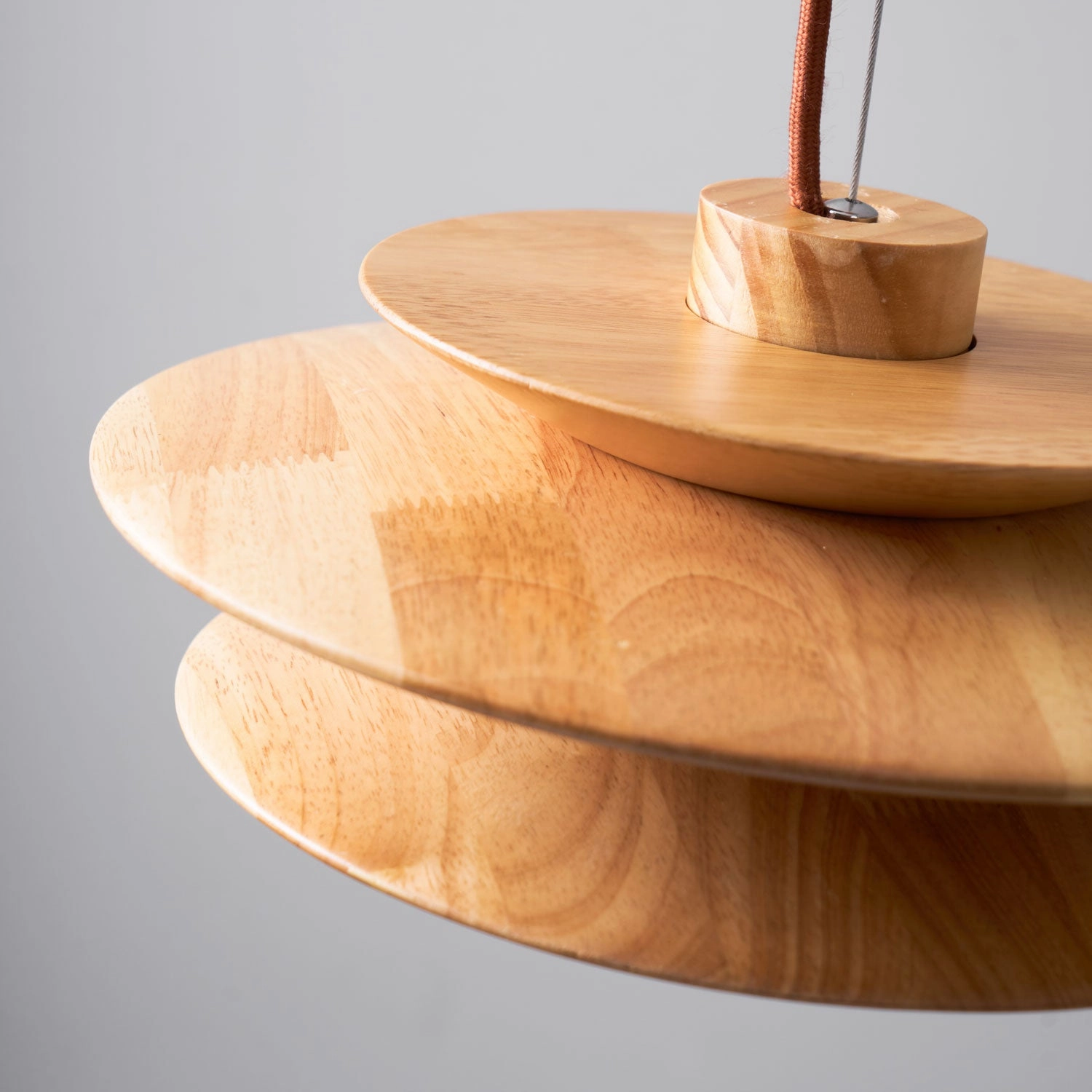 Cascade Wooden Disc Pendant Lamp