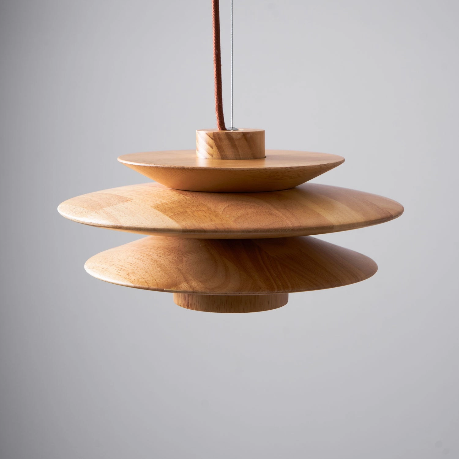 Cascade Wooden Disc Pendant Lamp