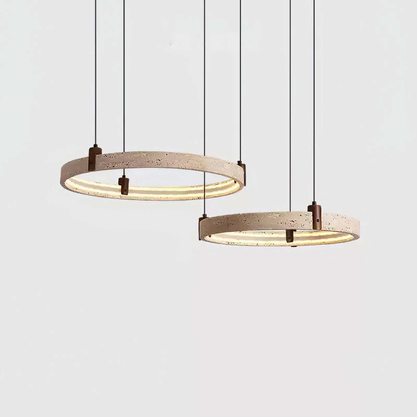 Celestial Orbit Travertine Chandelier