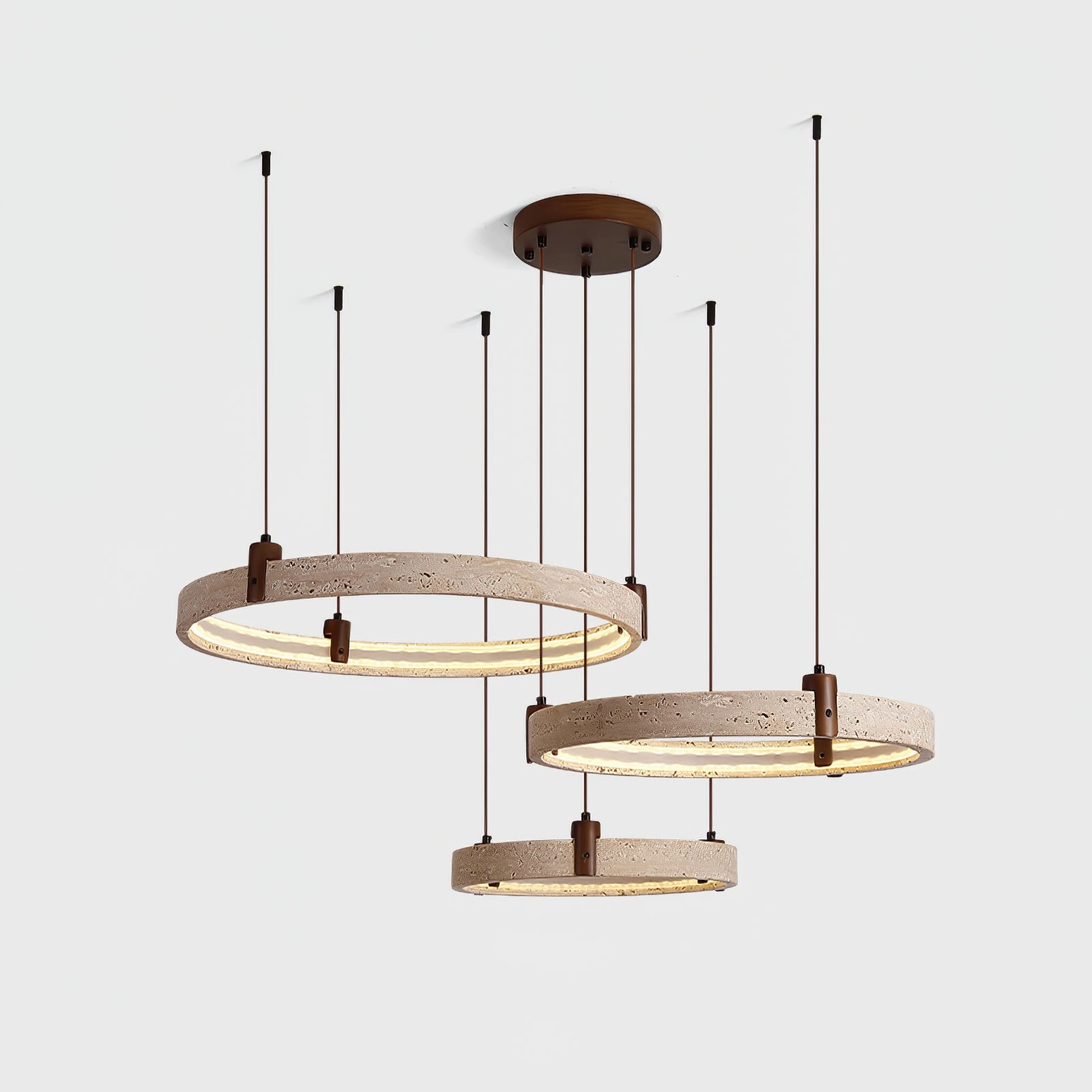 Celestial Orbit Travertine Chandelier