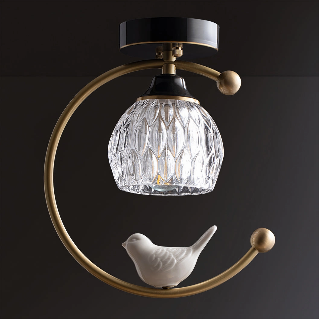 Ceramic Bird Ceiling Lamp