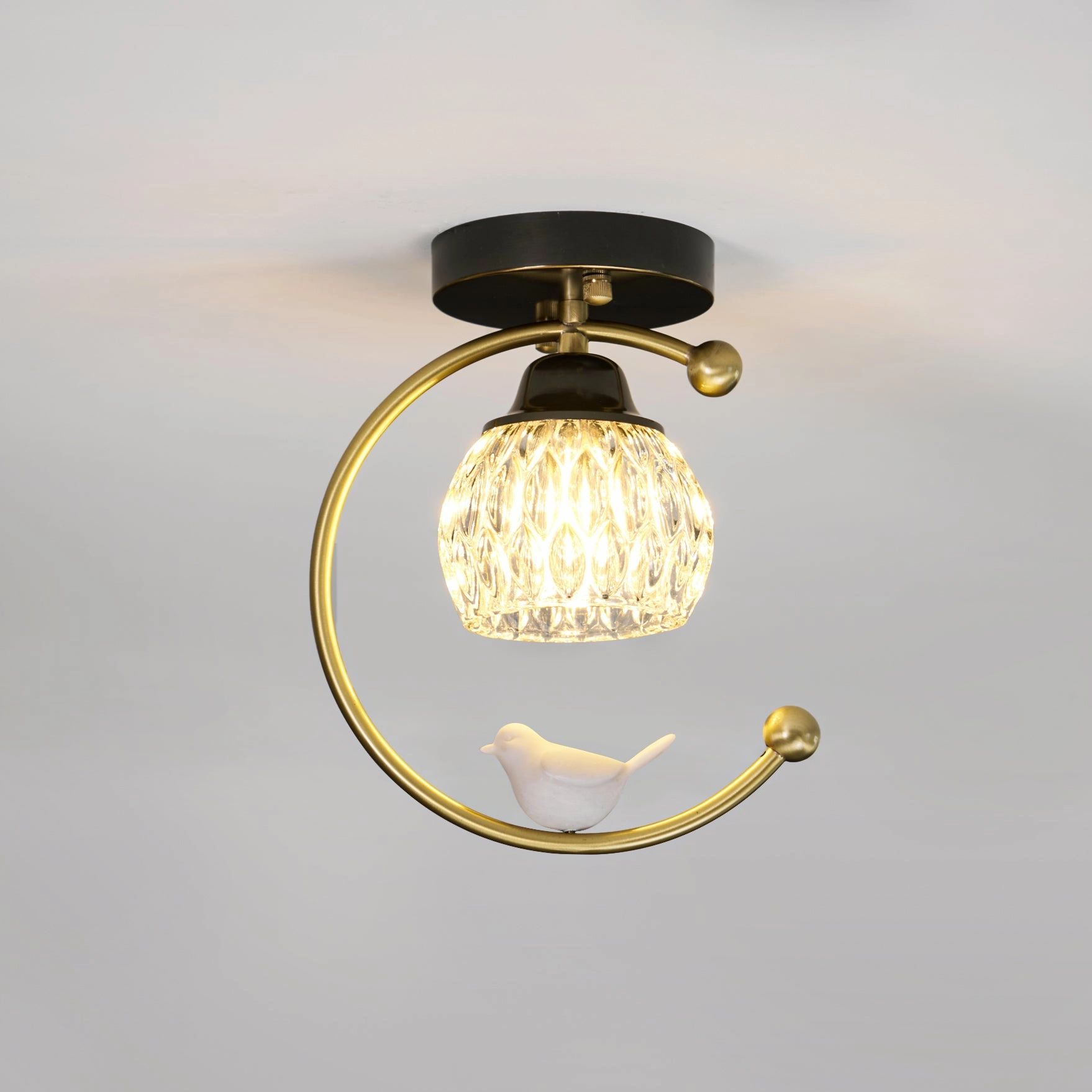 Ceramic Bird Ceiling Lamp