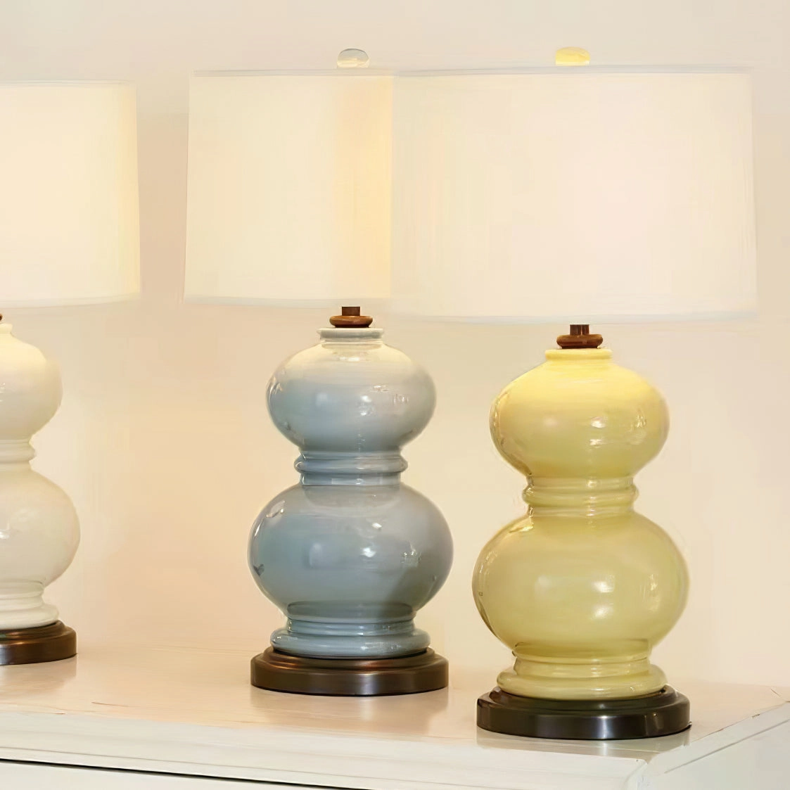 Ceramic Gourd Table Lamp