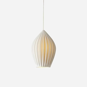 Ceramic Ribbed Pendant Light contemporary ceiling lighting