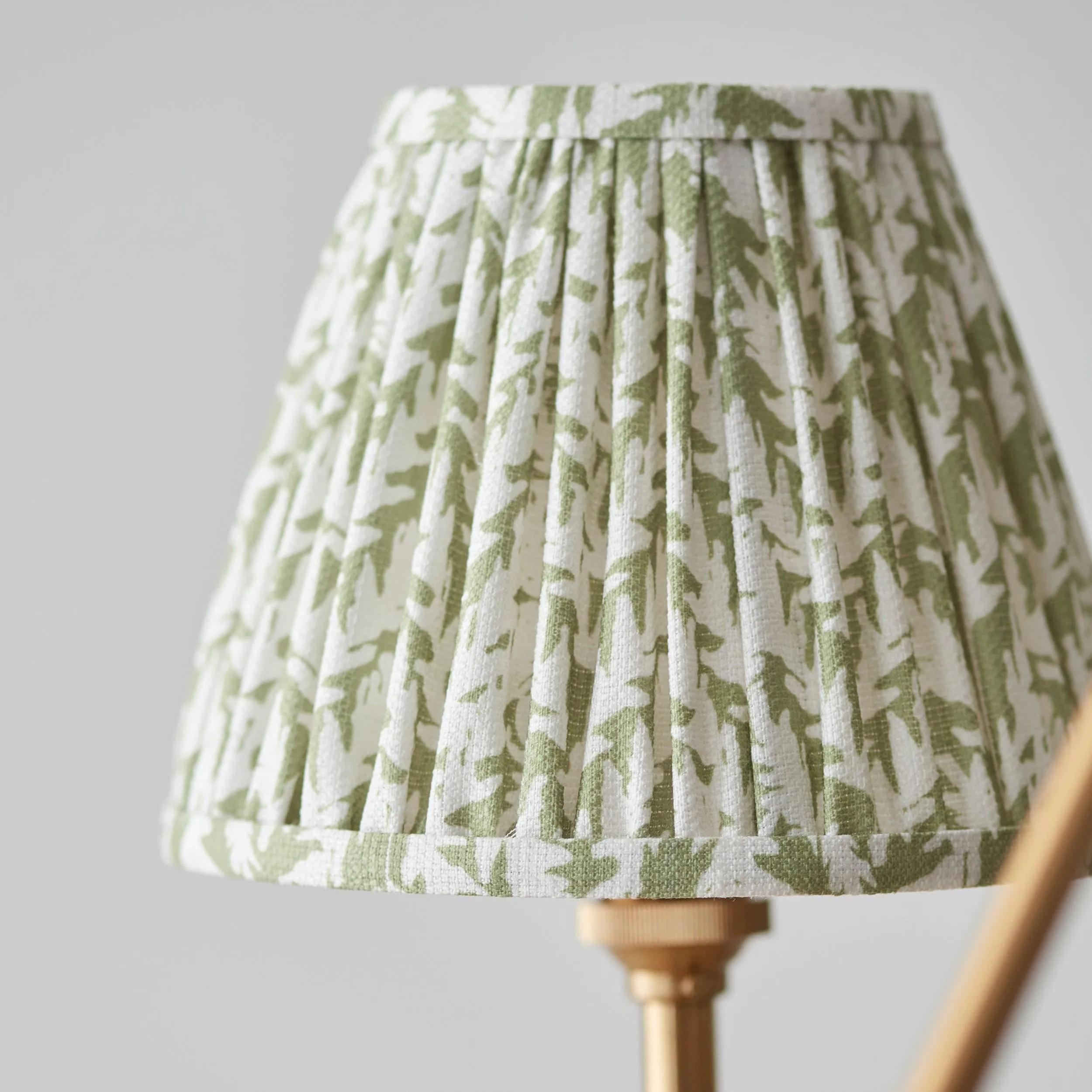 Chester Brass Ceiling Pendant Light With Green Leaf 16cm Shades
