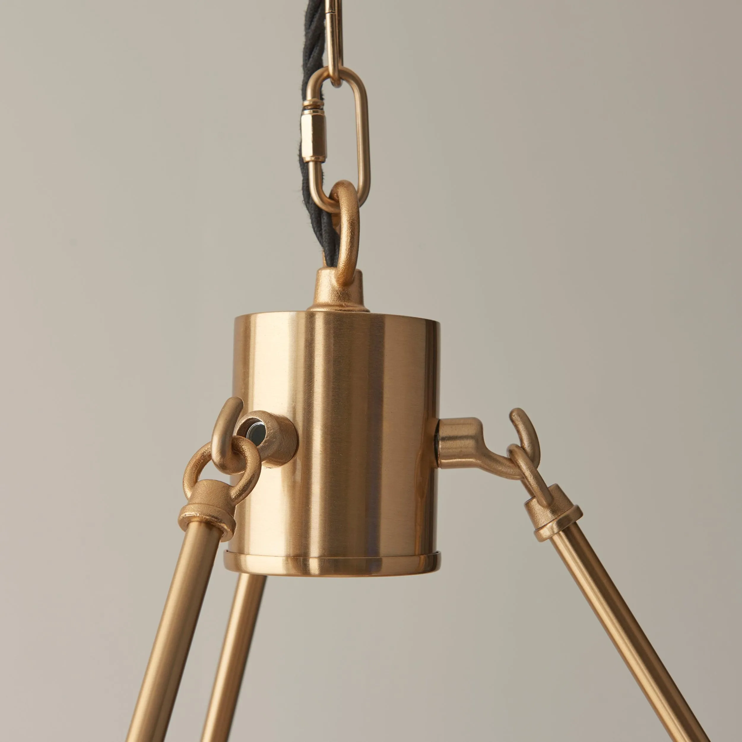 Chester Brass Ceiling Pendant Light With Green Zigzag 16cm Shades
