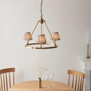 Chester Brass Ceiling Pendant Light With Grey Leaf 16cm Shades flush mount ceiling fixture
