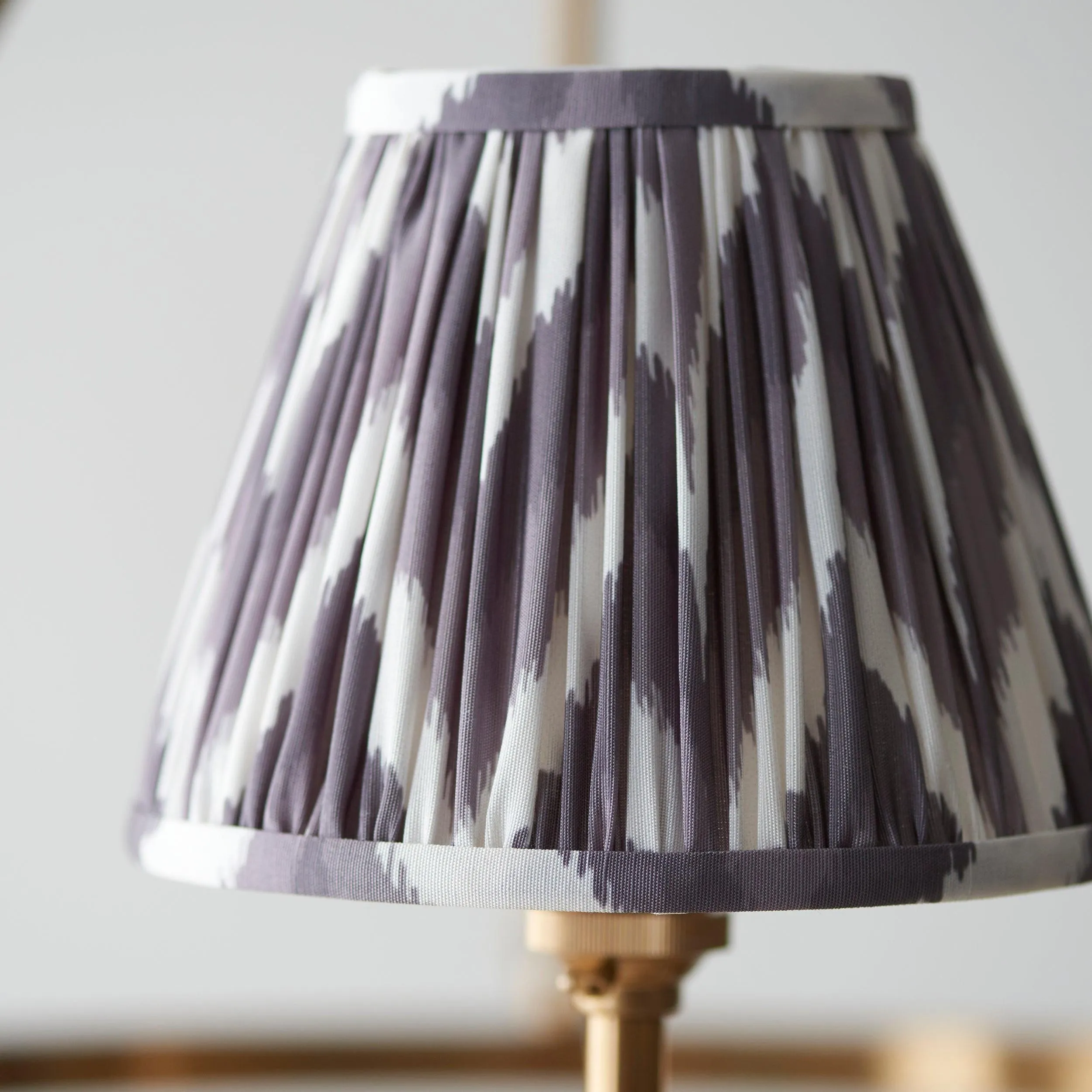 Chester Brass Ceiling Pendant Light With Grey ZIgzag 16cm Shades